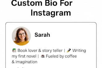 design a custom instagram or tiktok bio with ai