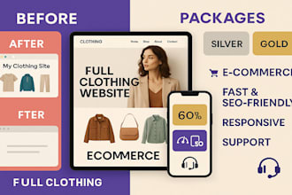 develop responsive shopify clothing store, fashion store, clothing website