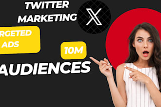 superfast  twitter marketing , setup  targeted ads to boost 10m audience
