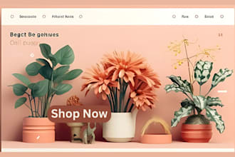 build indoor plant store, flower, florist, houseplant, planter, seed website