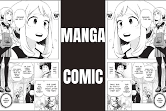 draw manga comics page for your story