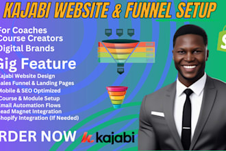 design your kajabi website sales funnel and migrate your online course