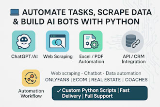 build ai bots chatbot automation web scrapers ocr tools using python code