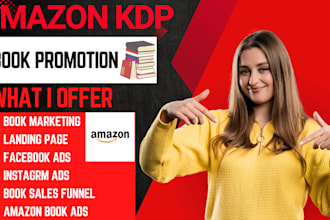 promote amazon kdp book with marketing funnel lead generation landing page sales