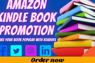promote your website amazon book and kindle ebook audiobook, social media