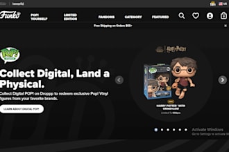 build pop shopify website, funko pop store, bobblehead, collectibles shop