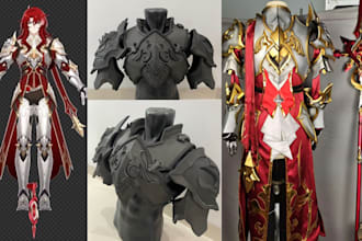 3d print cosplay anime armor 3d wearable knight armor 3d mask design 3d printing