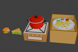 create game ready low poly 3d assets for unreal unity stylized or realistic