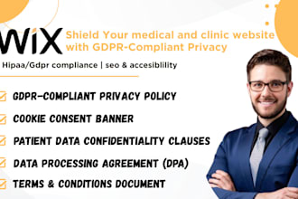 build  german gdpr compliant, medical, clinic, therapy wix website