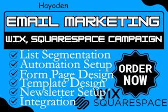 design wix email template form page squarespace email newsletter automation