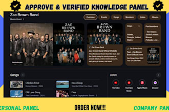 create approve and verified google knowledgepanel for personal and company