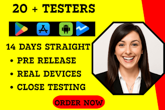 provide 12 testers or 20 testers for google play console closed testing