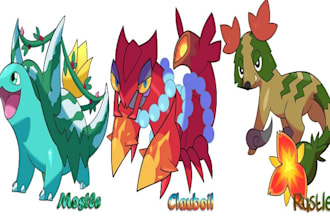 draw pokemon art logo fakemon pixel art trainer card funko chibi art anime style