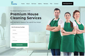 cleaning service website, house office cleaning website booking koala website