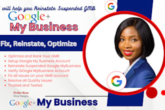 reinstate suspended google my business profile, fix gmb, optimize  gmb profile