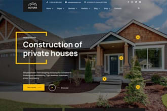 build squarespace construction website interior design, hvac, roofing, plumbing