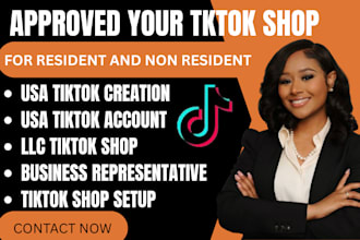 create USA tiktok shop setup tiktok shop USA tiktok shop business representative