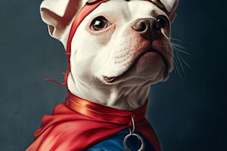 make superhero pet and friendship portrait