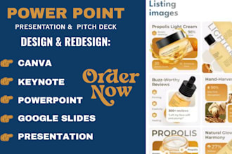 redesign powerpoint slides investor pitch decks keynote canva google presentatio