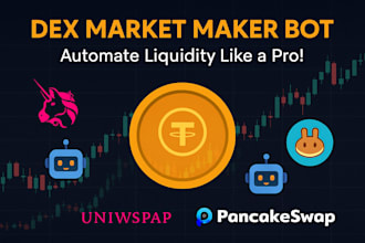 develop a dex market maker bot for your token on uniswap or pancakeswap