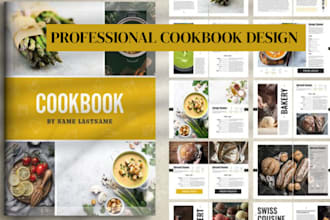 create a professional recipe cookbook, design and formatting
