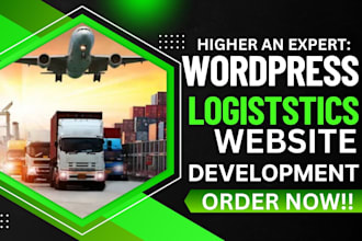 design courier, logistics, transportation, trucking, or towing services website