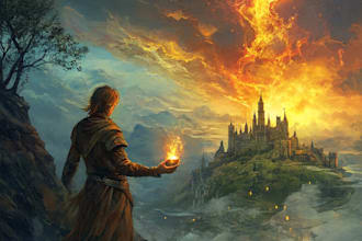 illustrate a professional book cover fantasy