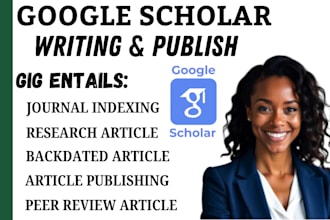write and publish article in peer reviewed google scholar indexed journal