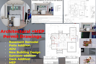 design your deck, basement, patio, site plan, porch, deck for city permit