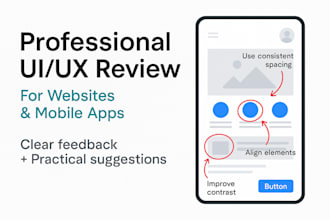 review the user interface UI of your website or app and suggest improve