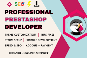 fix prestashop bugs, develop prestashop modules, prestashop seo and theme design