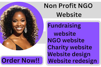 design a powerful ngo or nonprofit website for  fundraising, charity, donation