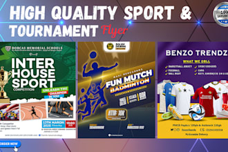 do sport golf, rugby, tennis, hockey, football, sponsorship flyer and qr code