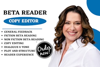 beta read fiction story, evaluate storyline fantasy ya romance book copy editing