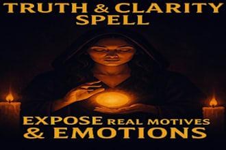 cast a truth and clarity spell to expose real motives, commitments and emotions