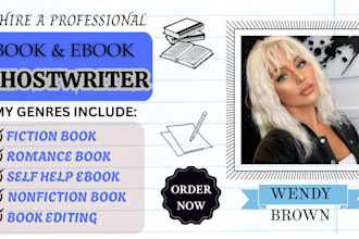 do nonfiction ebook self help ebook ghostwriter, romance fiction ghostwriter