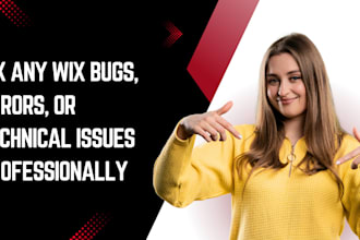 fix any wix bugs, errors, or technical issues professionally