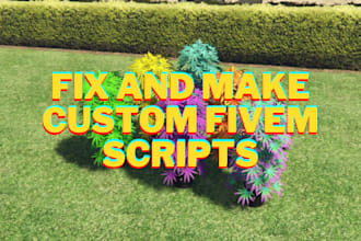 fix and develop custom fivem scripts, developer service, qbcore, esx
