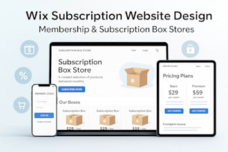 design wix subscription box store subscription website membership website