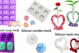 create silicone mold 3d mold design plastic mold for candy, resin, soap