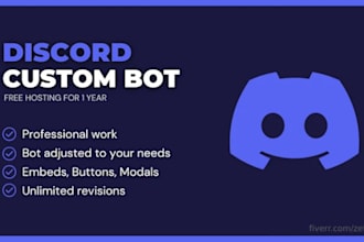 develop a custom professional discord bot for your server