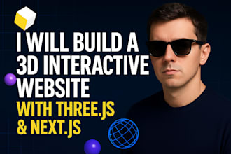 create a stunning 3d interactive website using nextjs and threejs
