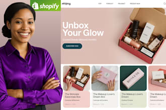 subscription box shopify store design mailer box design packaging box design