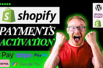 activate shopify payments, apple pay, google pay, and stripe on shopify store