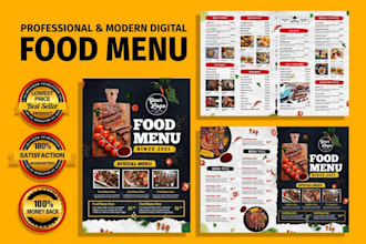 design food flyer, food menu, and restaurant menu