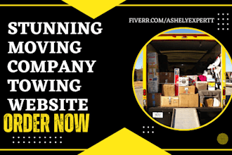 design moving company towing logistics dispatch freight cargo trucking website