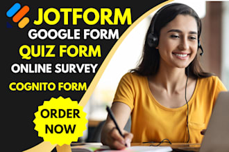 create jotform, google form, surveys, cognito form, typeform, online form