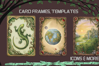 create card frames, illustration and layouts for your tcg, ccg, or board game