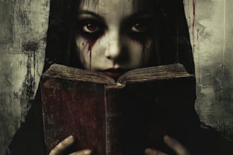 design a freaky, mystery or horror book cover