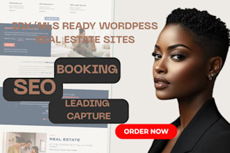 design wordpress real estate agent idx mls website or landingpage or squarespace